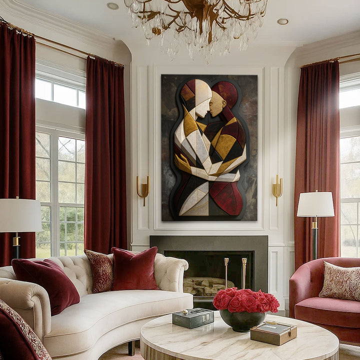 Embrace of Geometry Abstract Wall Art II