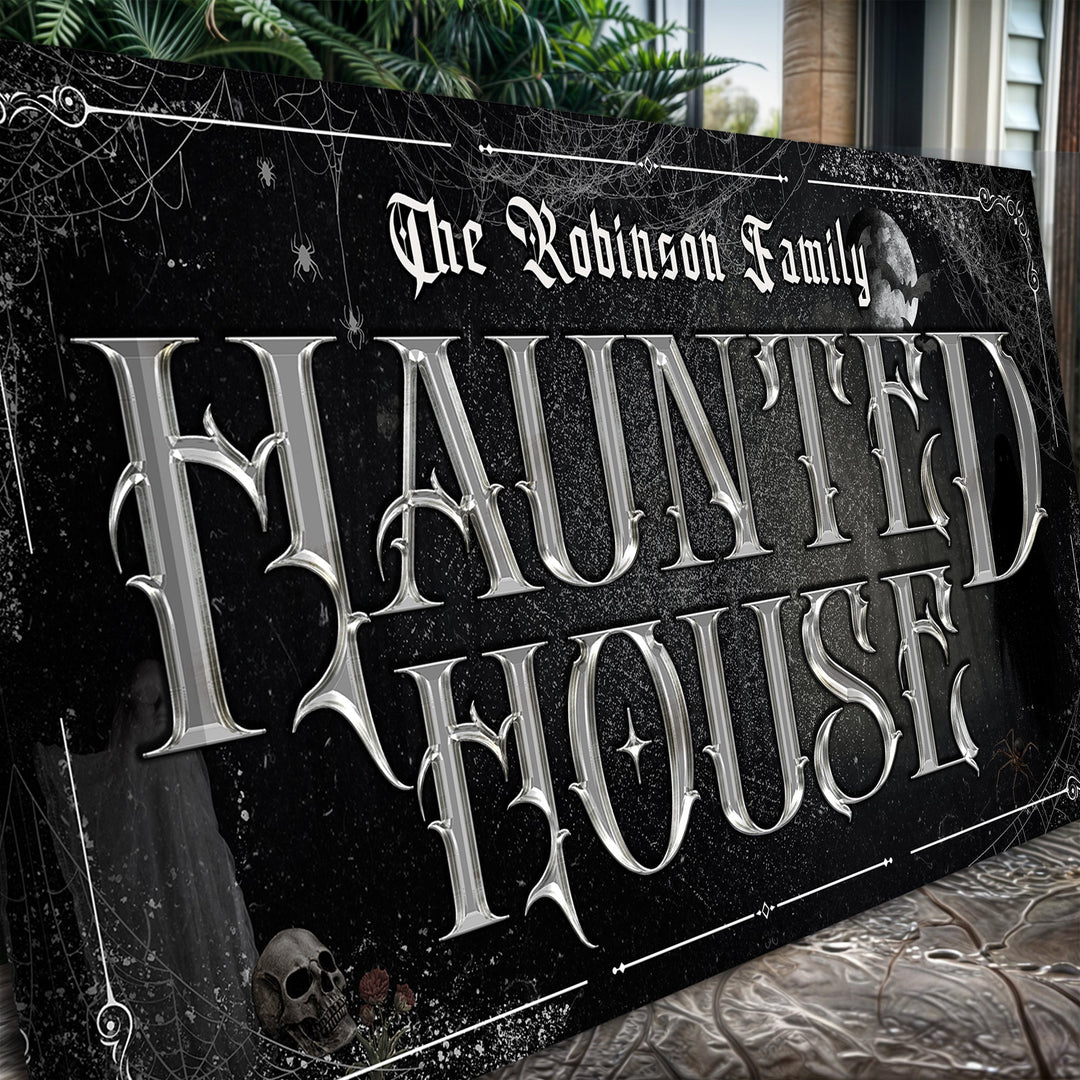 Personalized Haunted House Halloween Sign III