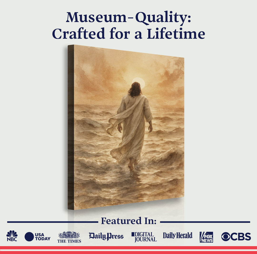 Jesus Christ Walking On Water Faith Wall Art VI