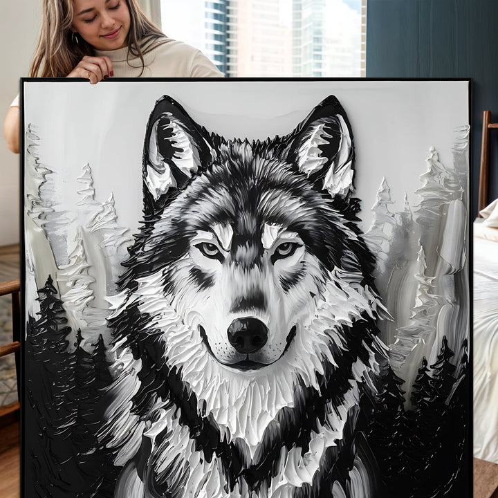 3D Wolf Wall Art IV