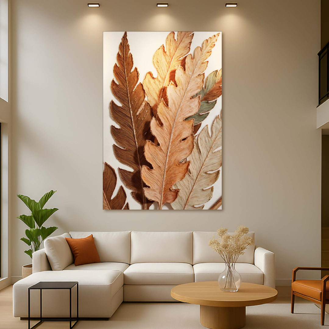 Abstract Autum Leaves Wall Art