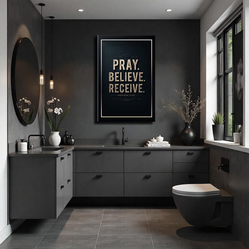 Matthew 21:22 - Pray Believe Receive Faith Sign III