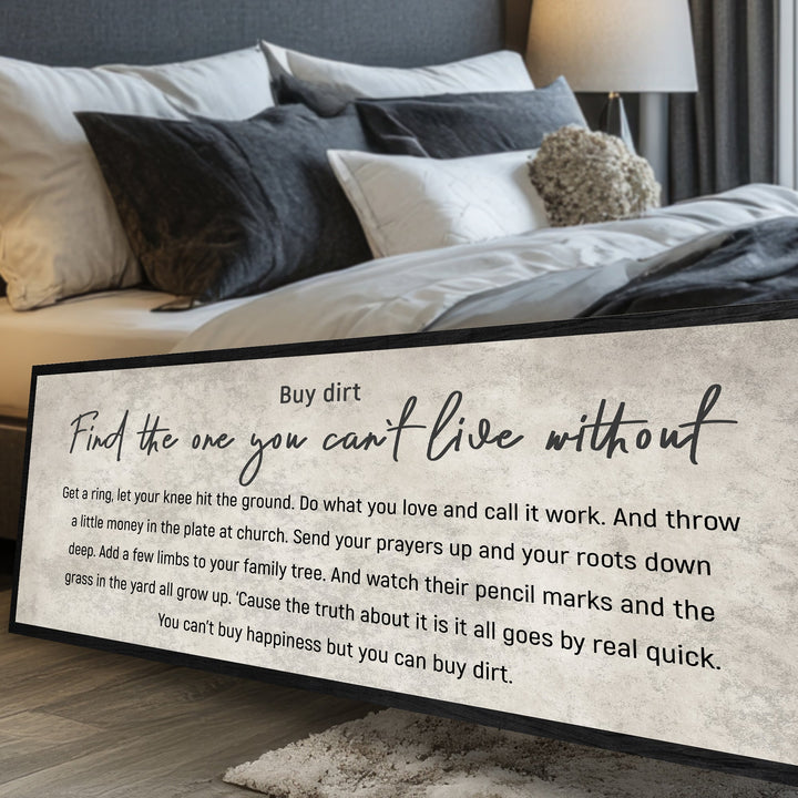 Find The One You Can't Live Without Family Sign III