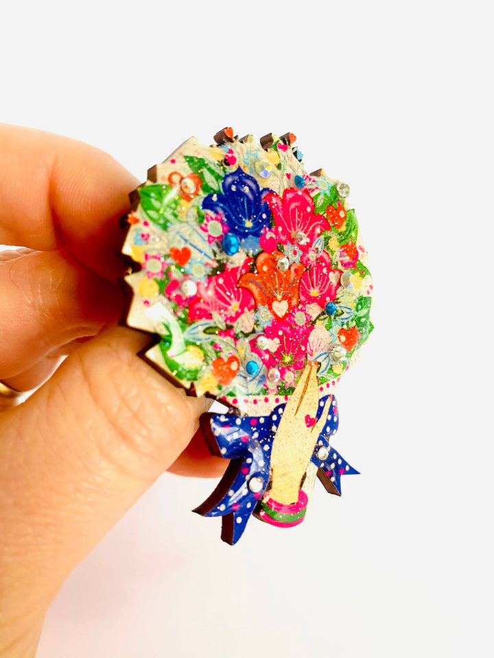 Bouquet of Flowers Brooch by Rosie Rose Parker