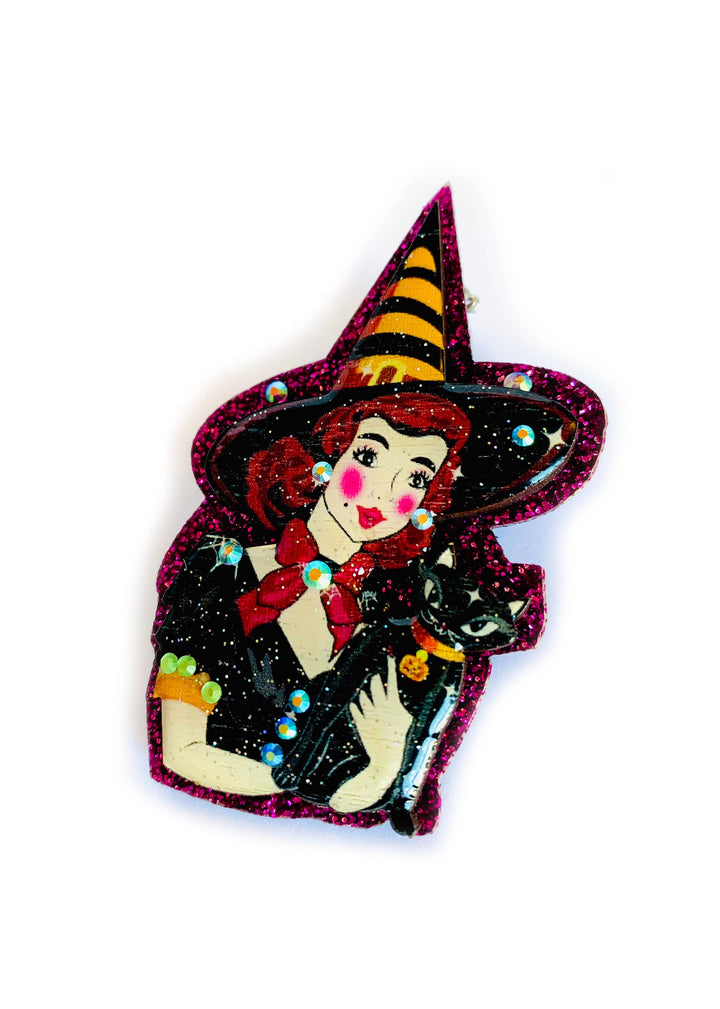 Meggie & her Magical Cat Brooch by Rosie Rose Parker