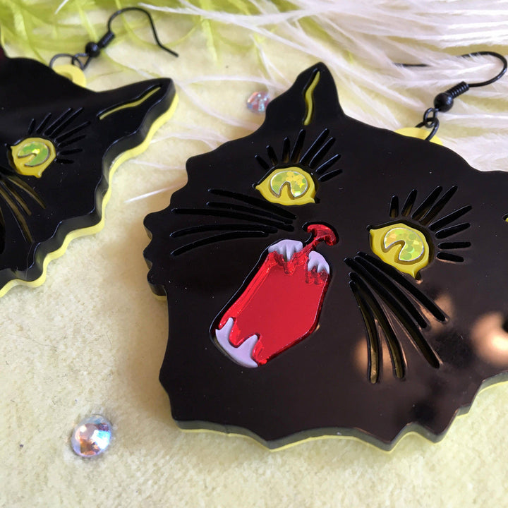 Scaredy Cat Statement Earrings