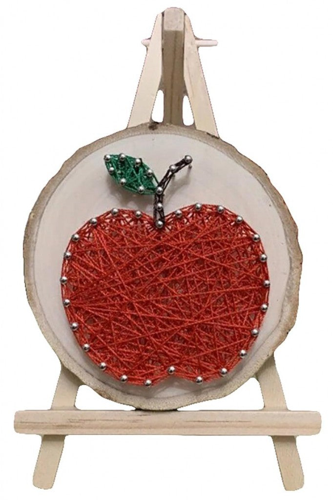String Art DIY Kit with Stand - Apple. Wizardi Craft Kit F07-M12-1-DHAA28287