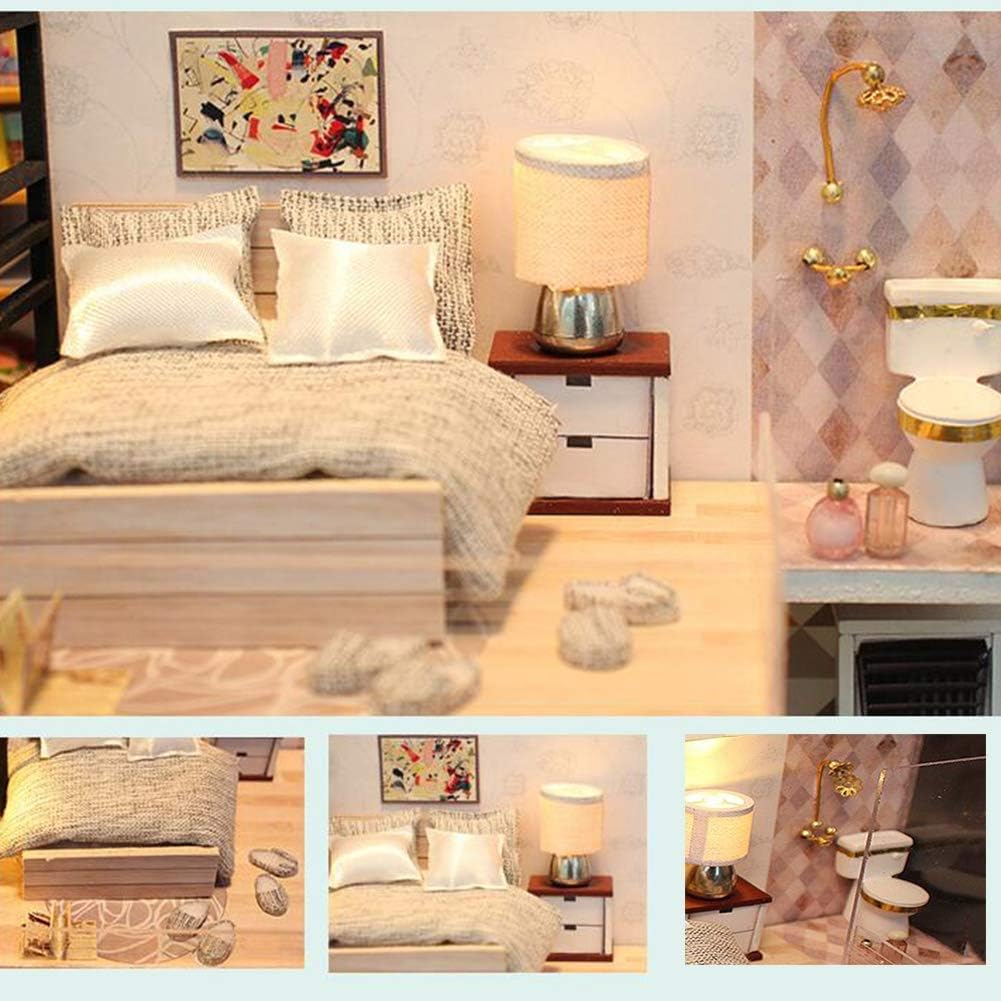 Miniature Wizardi Roombox Kit - New York Flat Dollhouse Kit