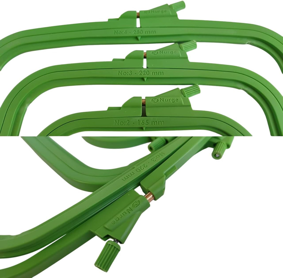 Plastic Square Hoop by Nurge 170-12 Green