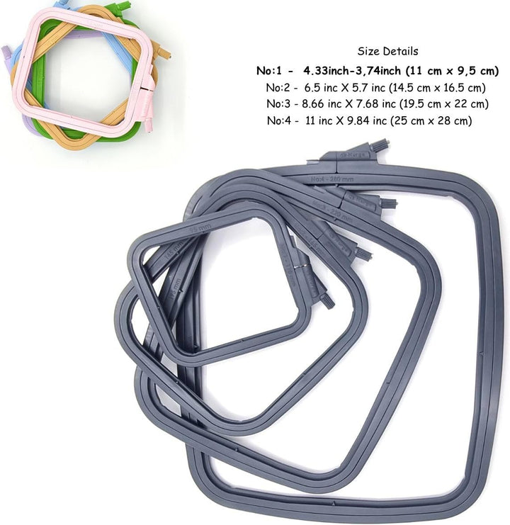 Plastic Square Hoop by Nurge 170-14 Anthracite