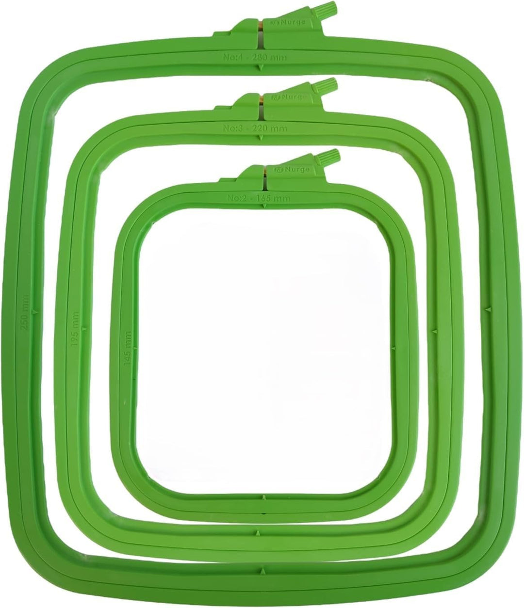 Plastic Square Hoop by Nurge 170-14 Green