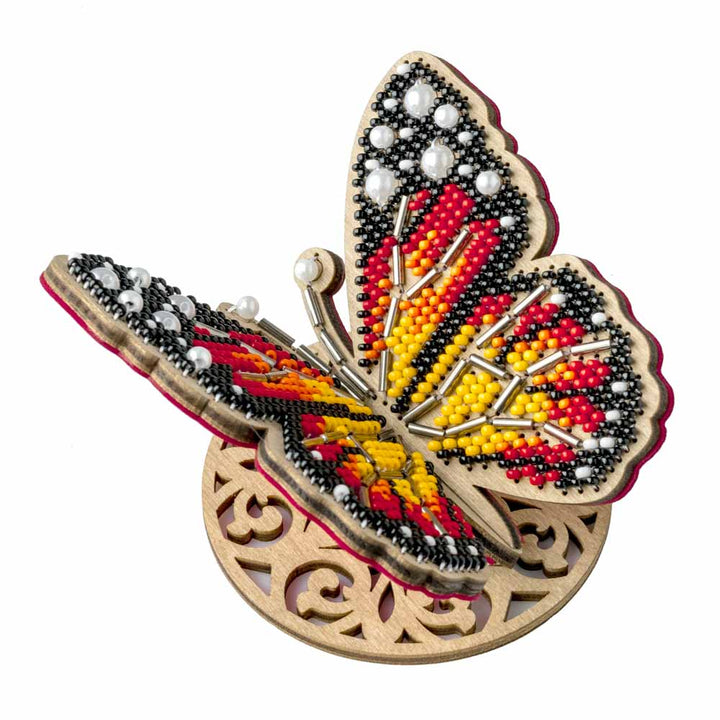 Wooden Bead Embroidery Kit ‚Äì ‚ÄúBright Butterfly‚Äù FLK-581