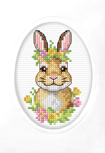 Bunny Greeting Card Counted Cross Stitch Kit by Orchidea 6329