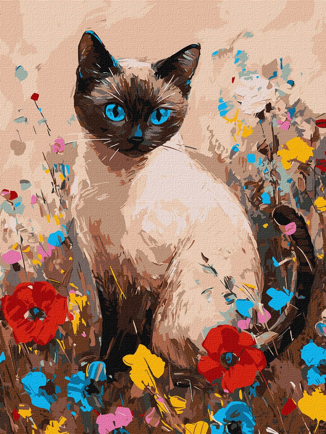 Painting by Numbers kit Kitty in flowers KHO6694