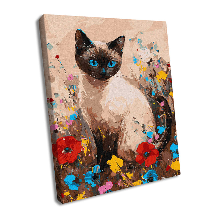 Painting by Numbers kit Kitty in flowers KHO6694