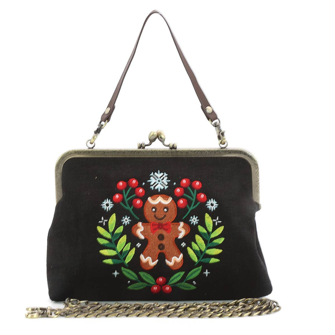 Gingerbread Man Kisslock Bag