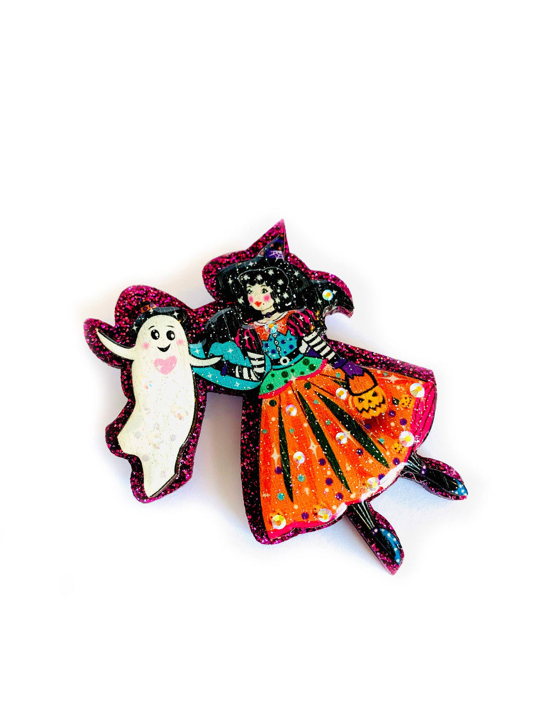 Meggie & the Friendly Ghost Brooch by Rosie Rose Parker