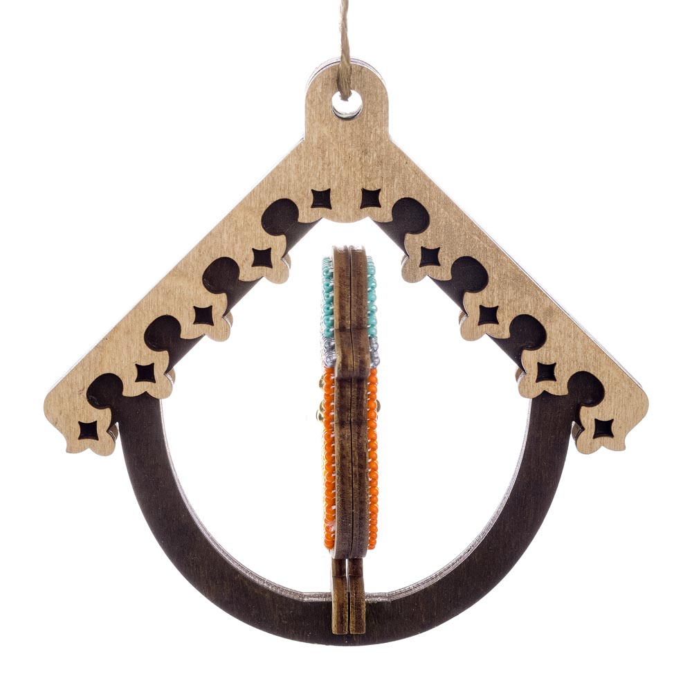 Wooden Bead Embroidery Kit ‚Äì ‚ÄúBird In Birdhouse‚Äù FLK-580