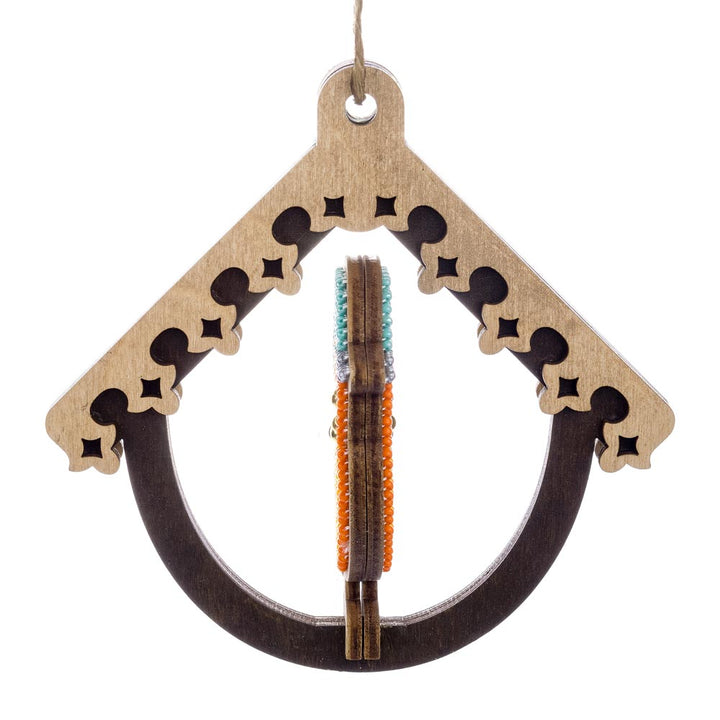 Wooden Bead Embroidery Kit ‚Äì ‚ÄúBird In Birdhouse‚Äù FLK-580