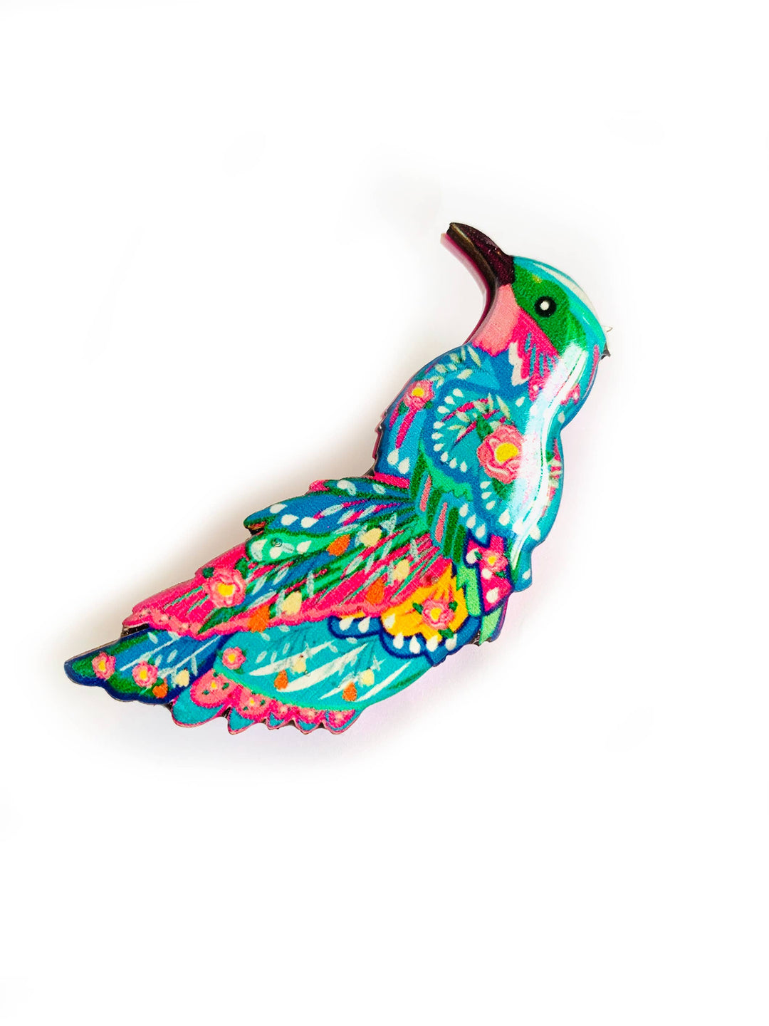 Beautiful Illustrated Bird Brooch by Rosie Rose Parker