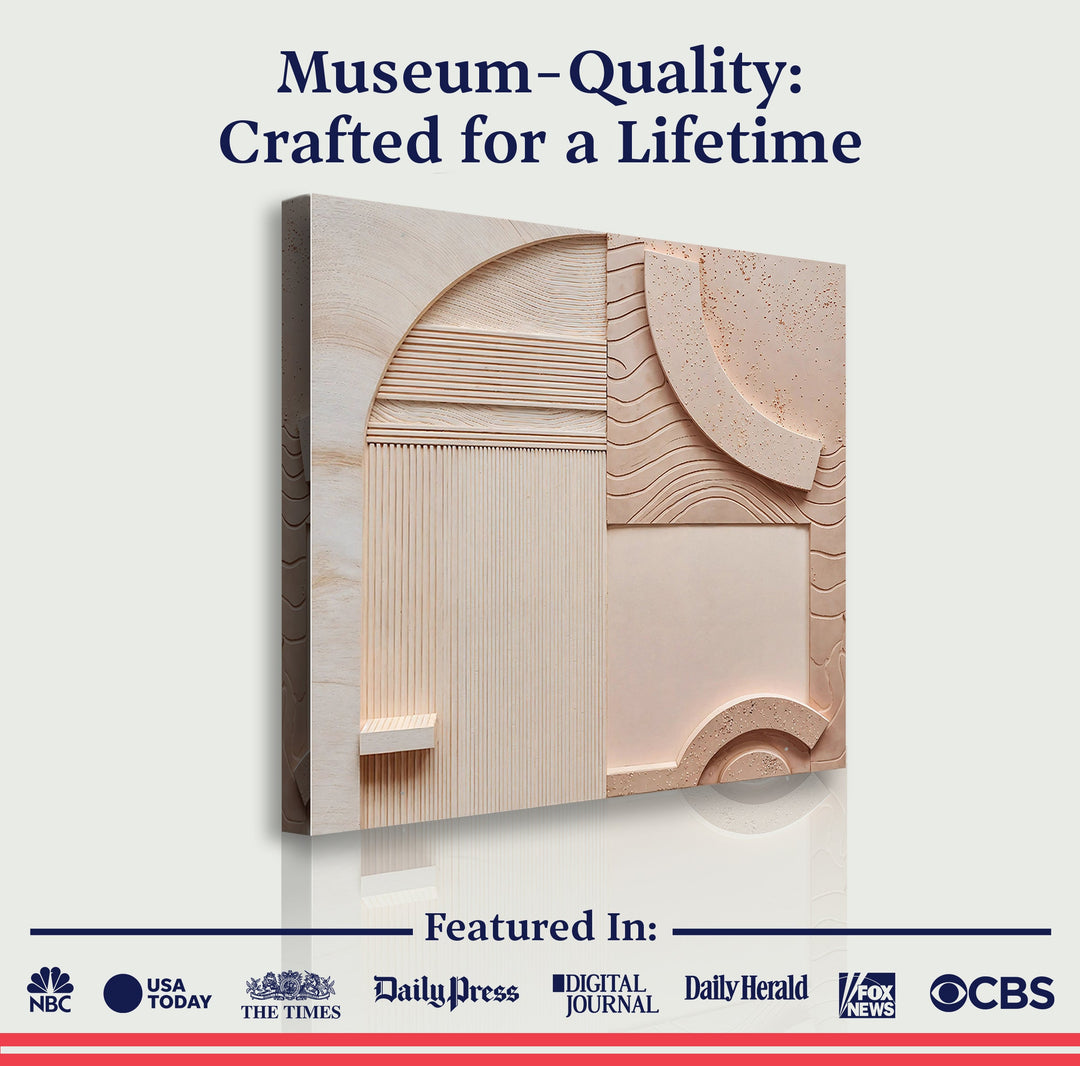 Minimalist Peach Clay Wall Art