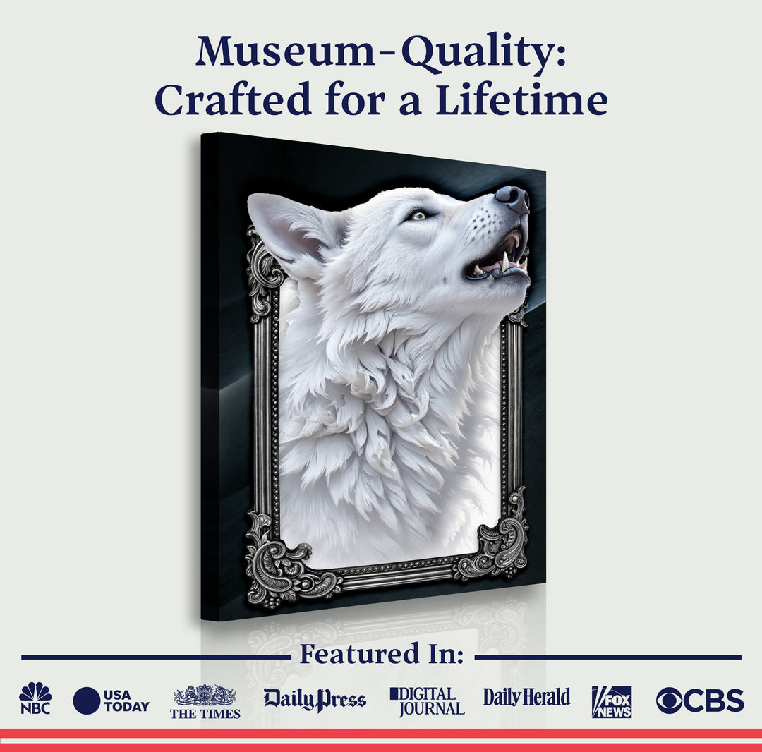 3D Wolf Wall Art III