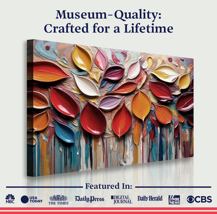 Autumn Rain Impasto Wall Art