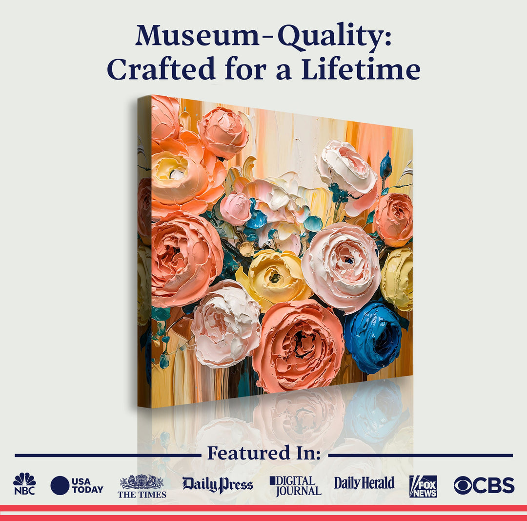 Blooming Bouquet Impasto Wall Art