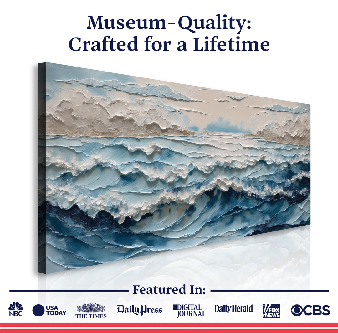Ocean Embrace Impasto Wall Art