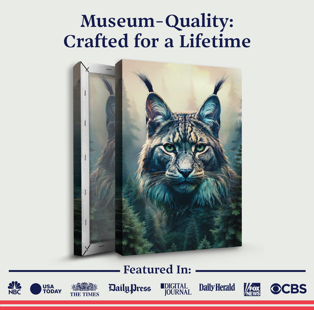 Lynx Double Exposure Wall Art
