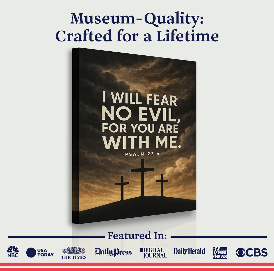 Fear No Evil For You Are With Me - Psalm 23:4 Faith Wall Art