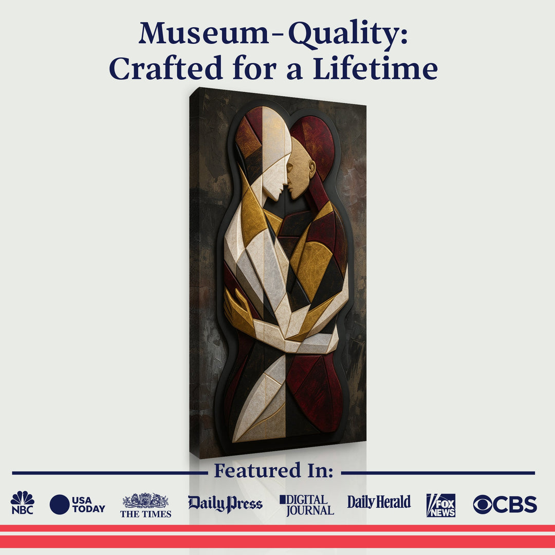 Embrace of Geometry Abstract Wall Art II