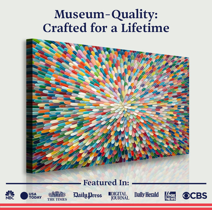 Radiant Bloom Abstract Impasto Wall Art