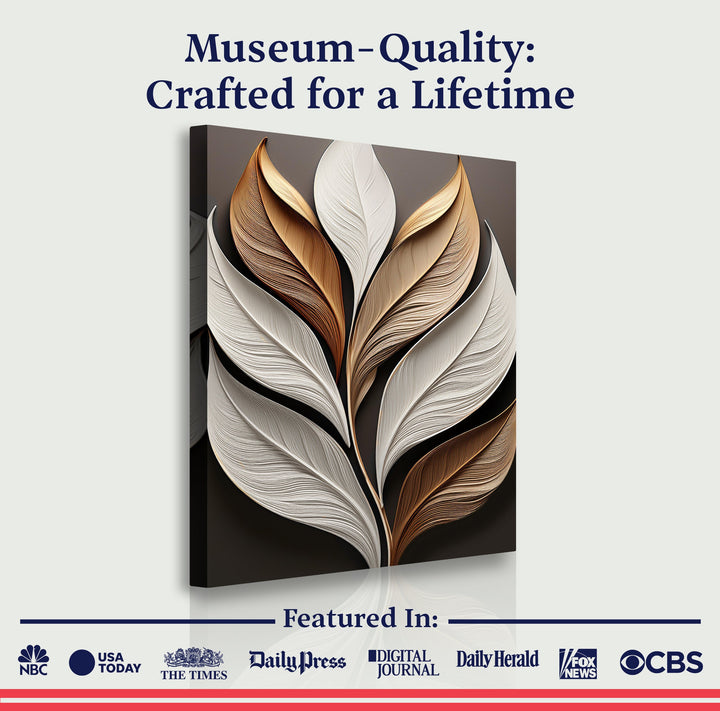 Elegant 3D Leaf Wall Art