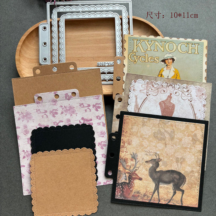 Nested Square Scrapbooking Cutting Die by Wizardi QJ09