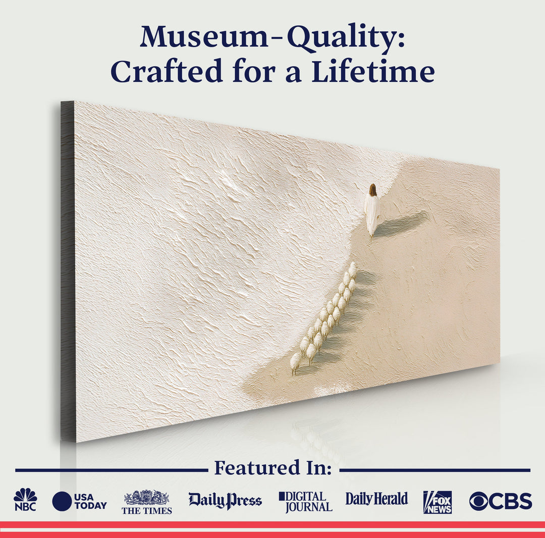 Jesus The Flock of Sheep Faith Wall Art