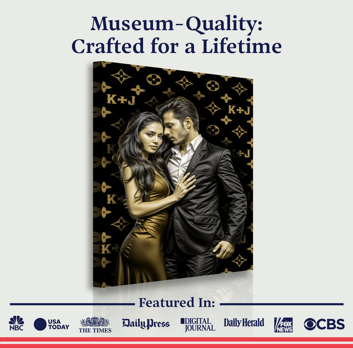 Personalized Luxury Couple Canvas Sign