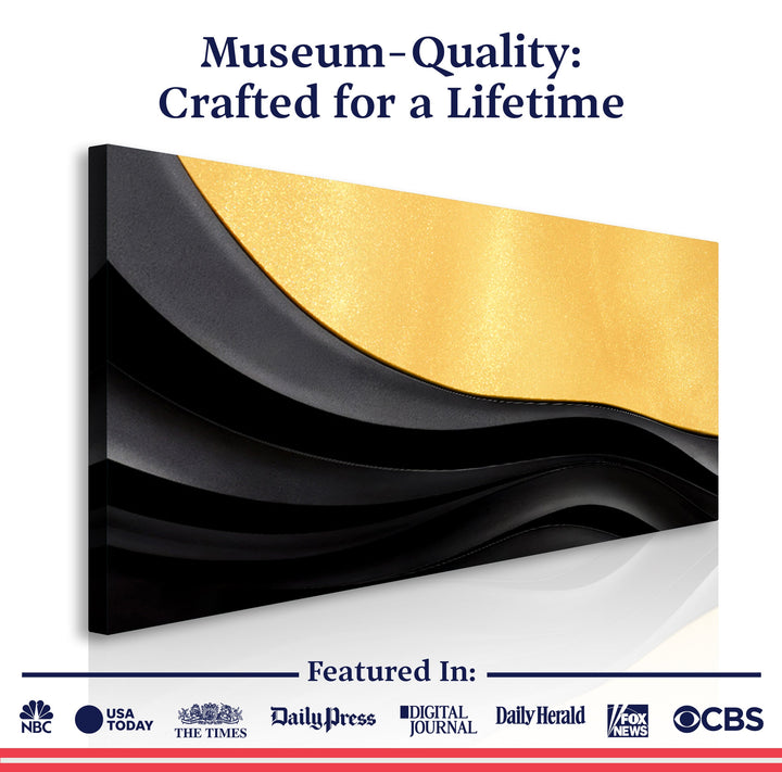 Black And Gold Minimalist Abstract VIII