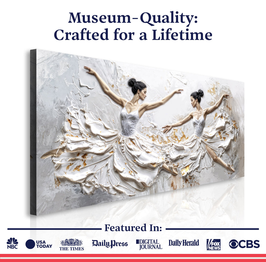 Modern Ethereal Dancers Impasto Wall Art