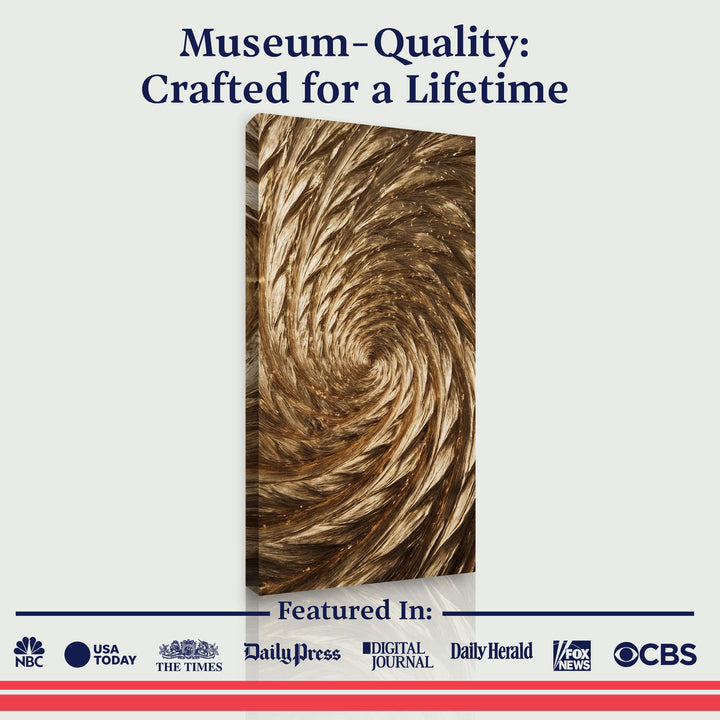 Gold Spiral Abstract Wall Art