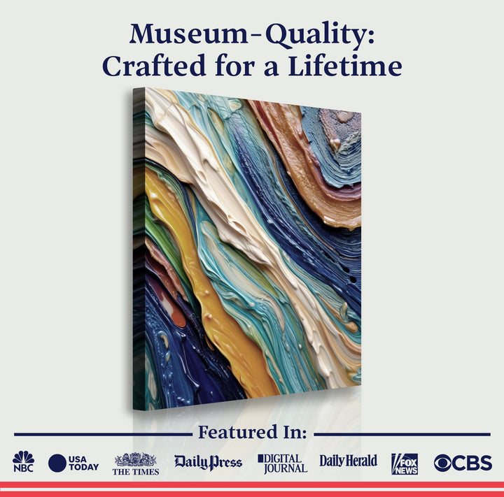 Ocean Waves Impasto Wall Art