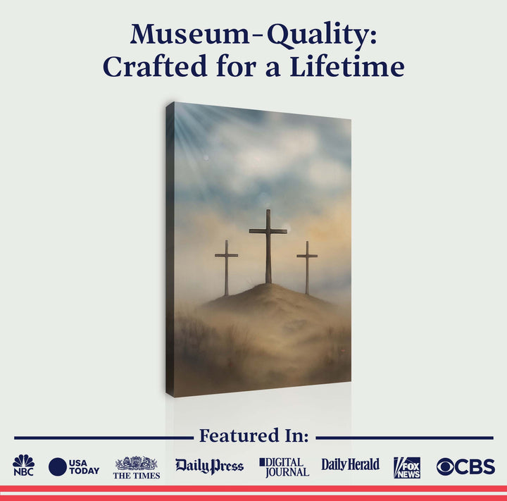 Three Crosses on Calvary Faith Wall Art II