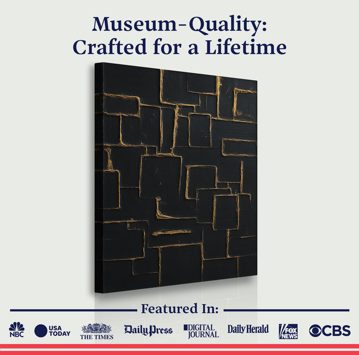 Contemporary Black and Gold Wall Art