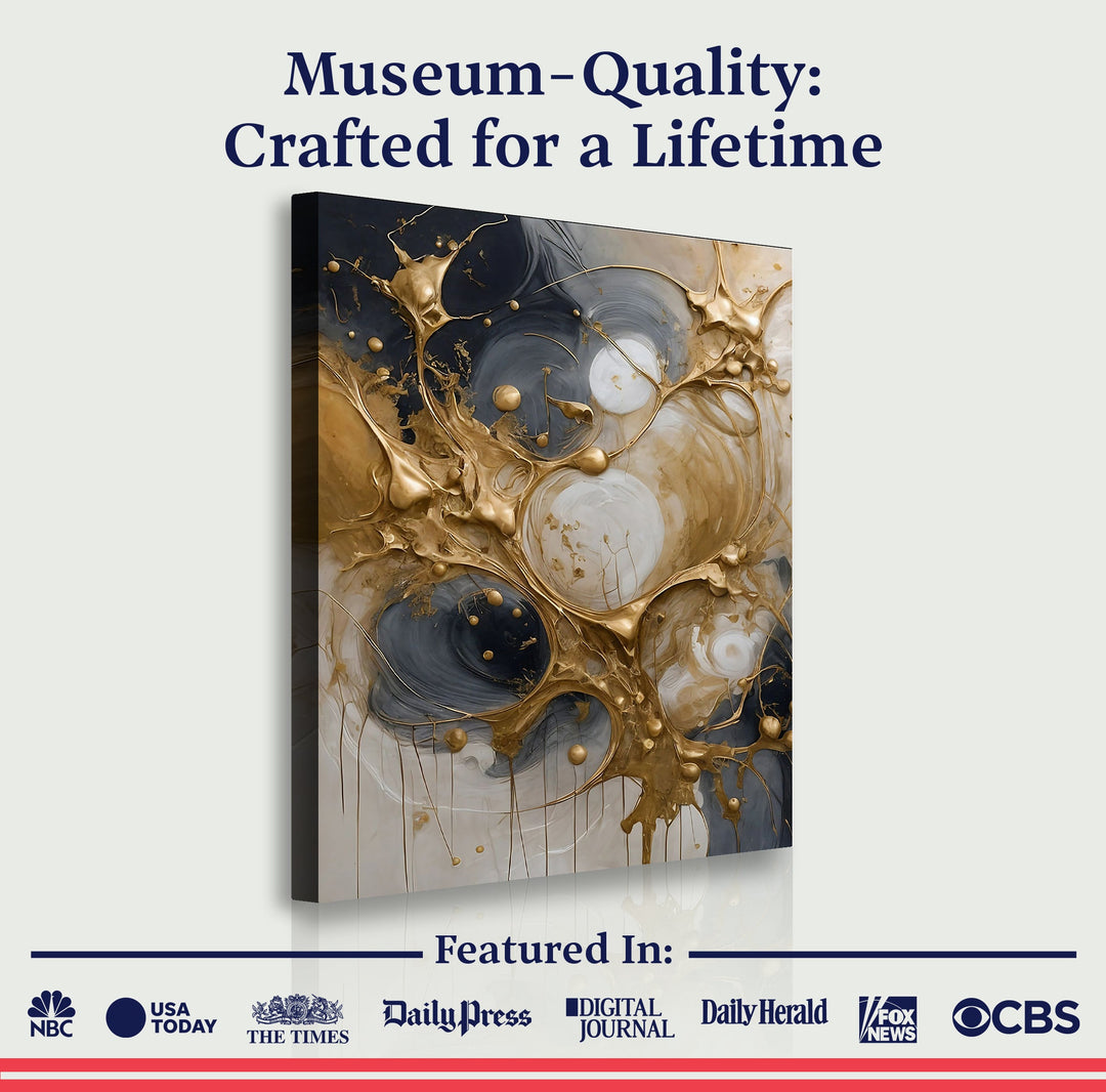 Black and Gold Splash Wall Art