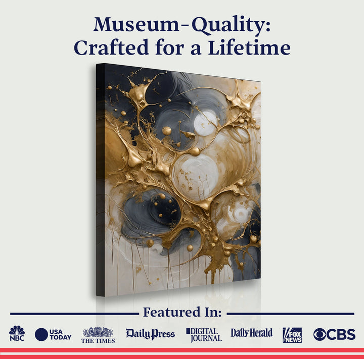 Black and Gold Splash Wall Art