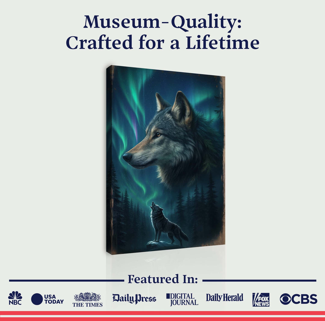 Wolf Double Exposure Wall Art IV