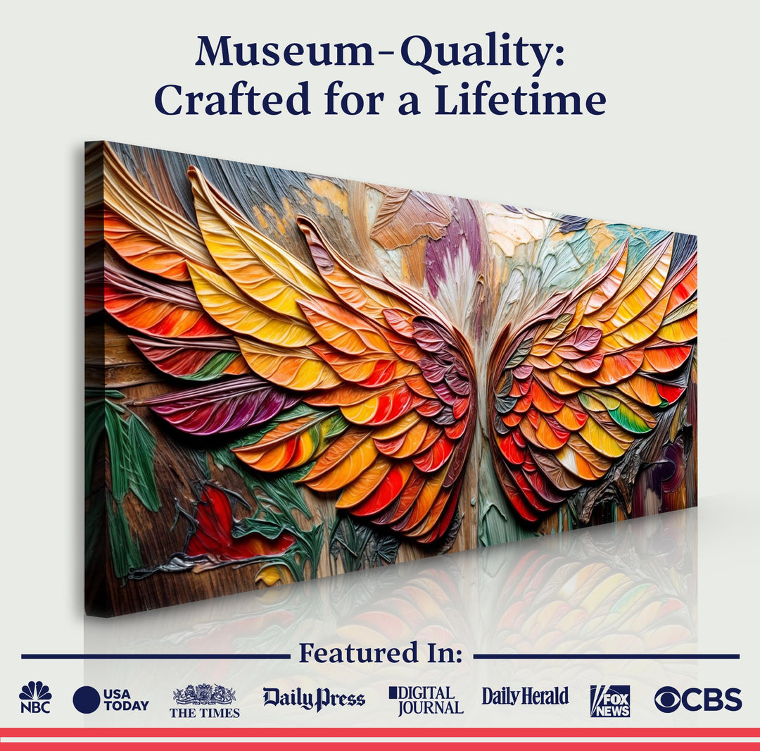 Wings Of Ascension Impasto Wall Art