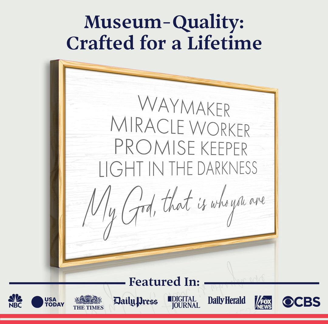 My God Way Maker Miracle Worker Faith Sign II