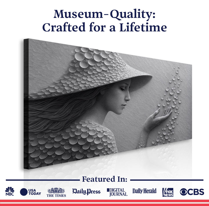 Modern Minimalist Woman Silhouette Wall Art