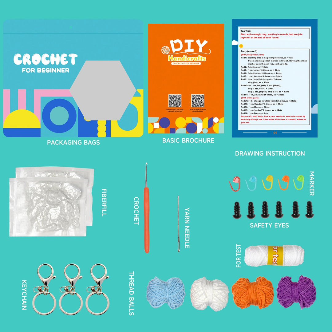 Whale Amigurumi DIY Crochet Kit Wizardi F07N8-M43